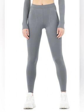 Alo yoga high waist thrill seeker legging steel blue